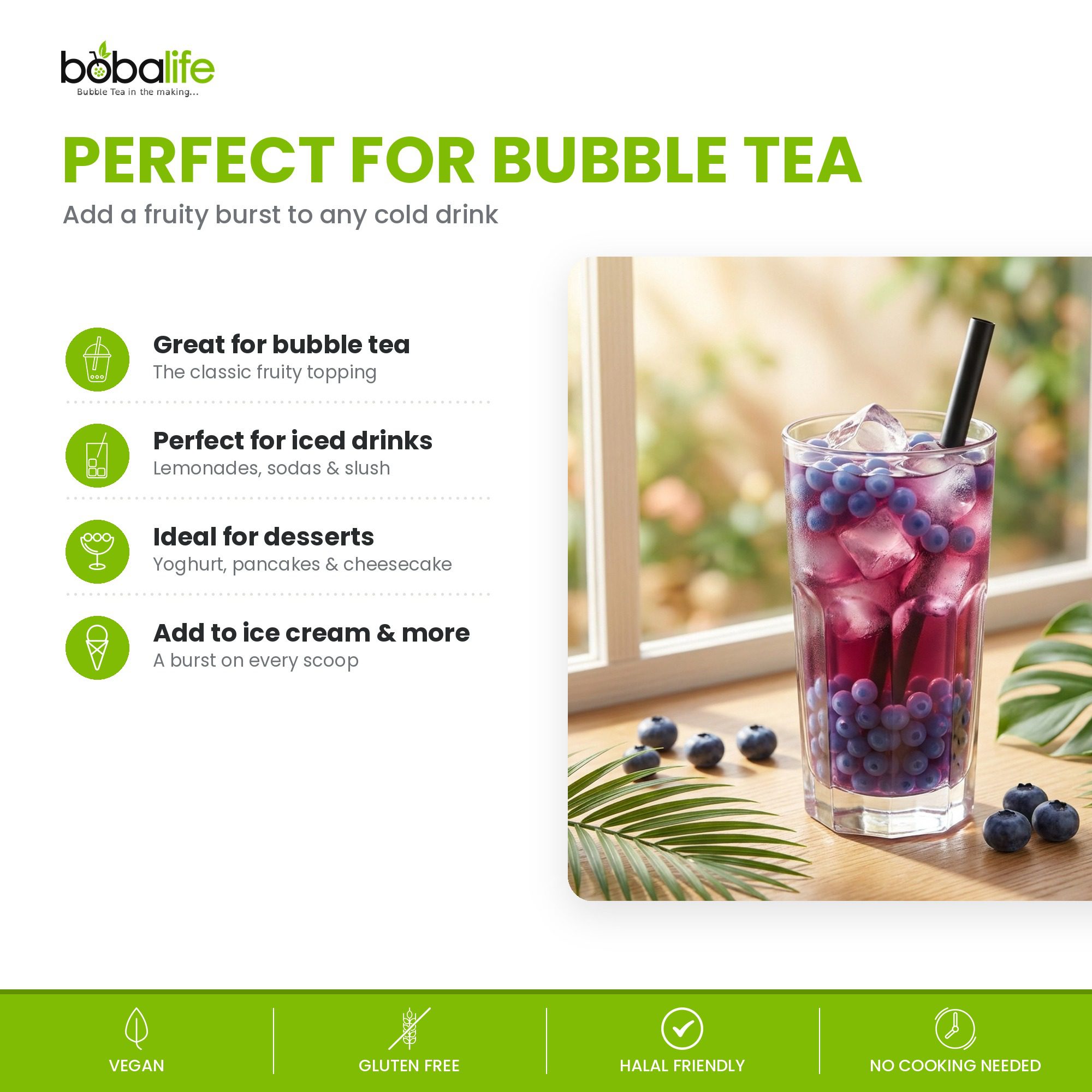 Blueberry Popping Boba (1.6kg tub) - Image 4