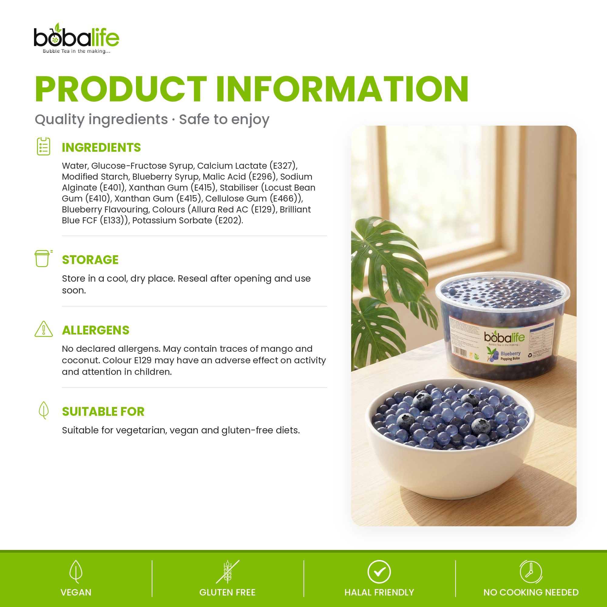 Blueberry Popping Boba (1.6kg tub) - Image 6