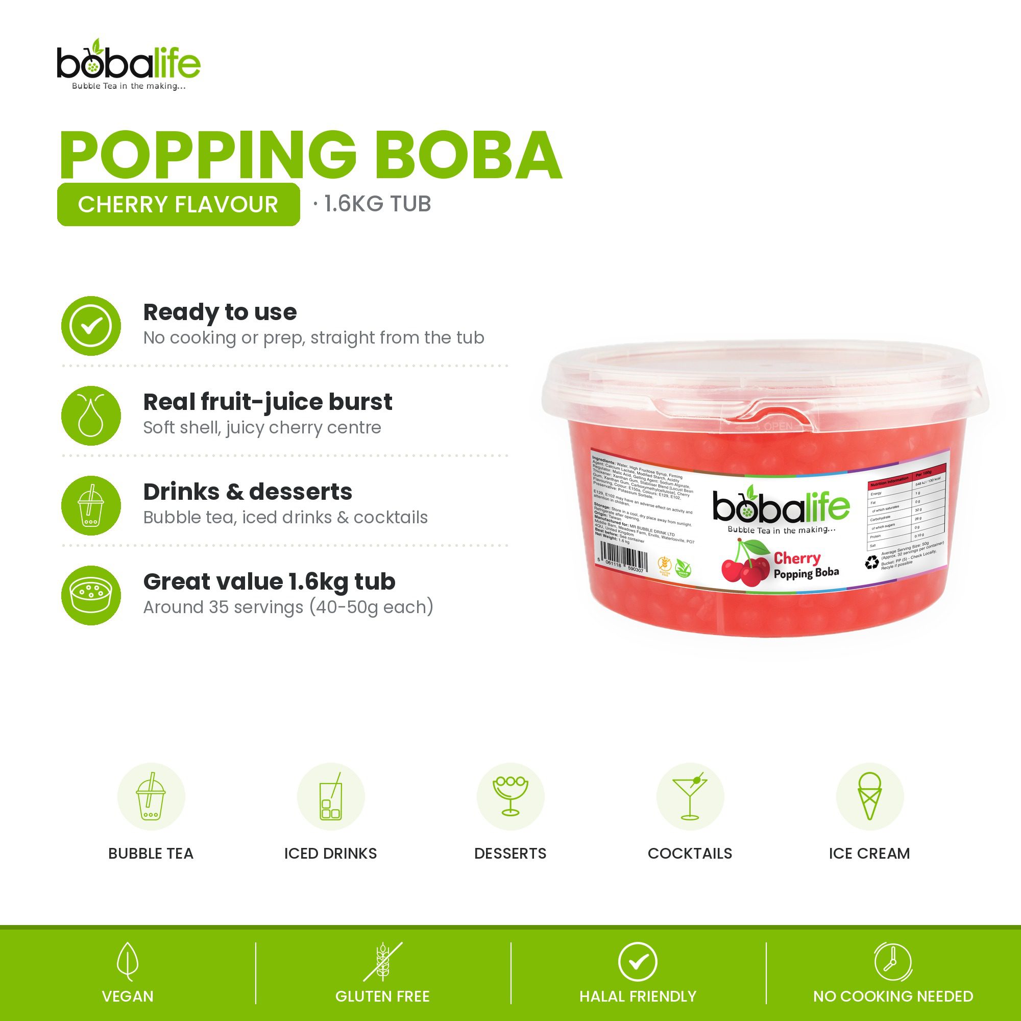 Cherry Popping Boba (1.6kg tub) - Image 2