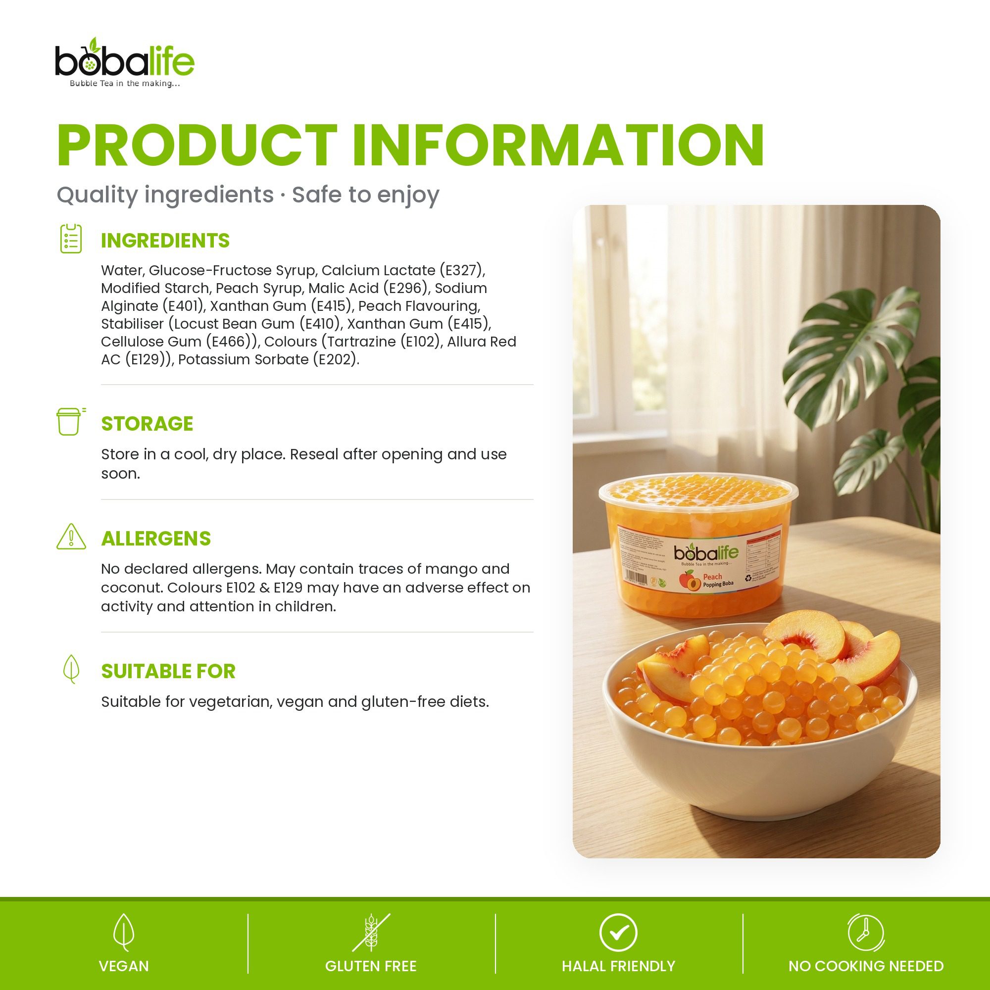 Peach Popping Boba (1.6kg tub) - Image 6