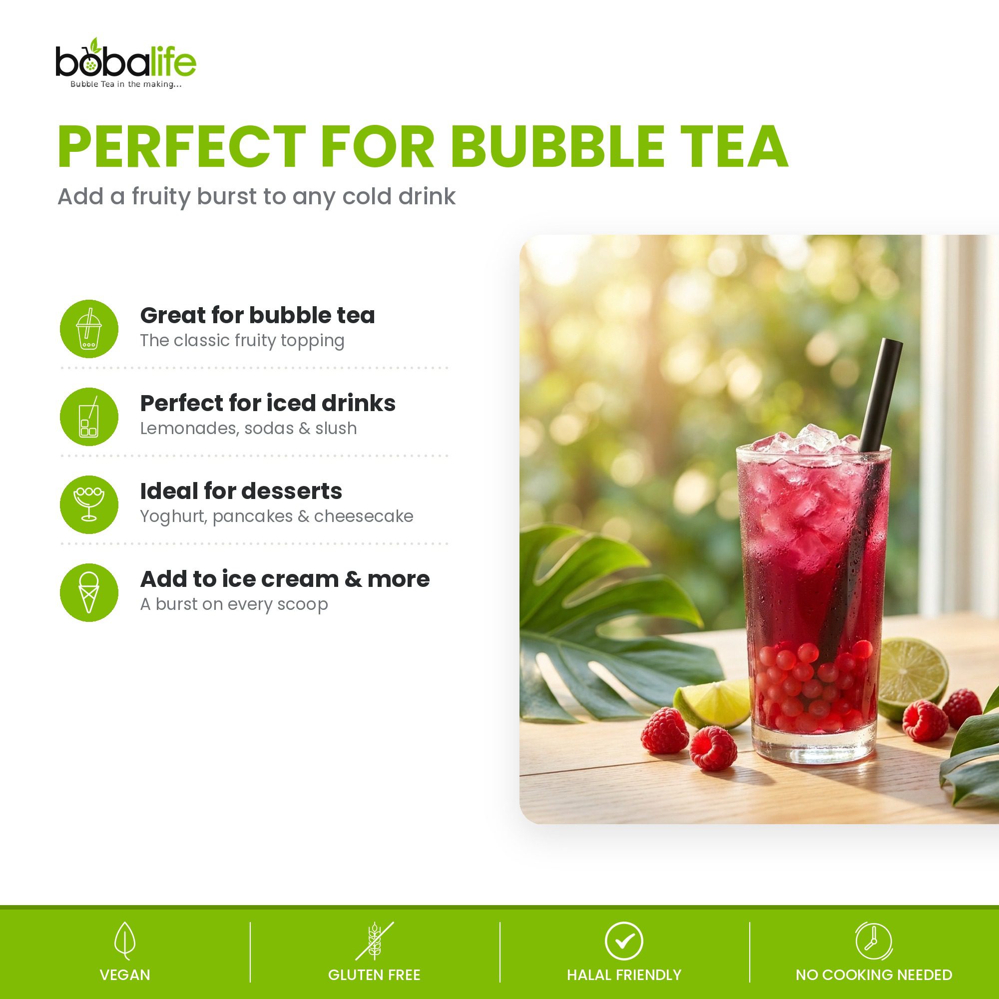 Raspberry Popping Boba (1.6kg tub) - Image 4