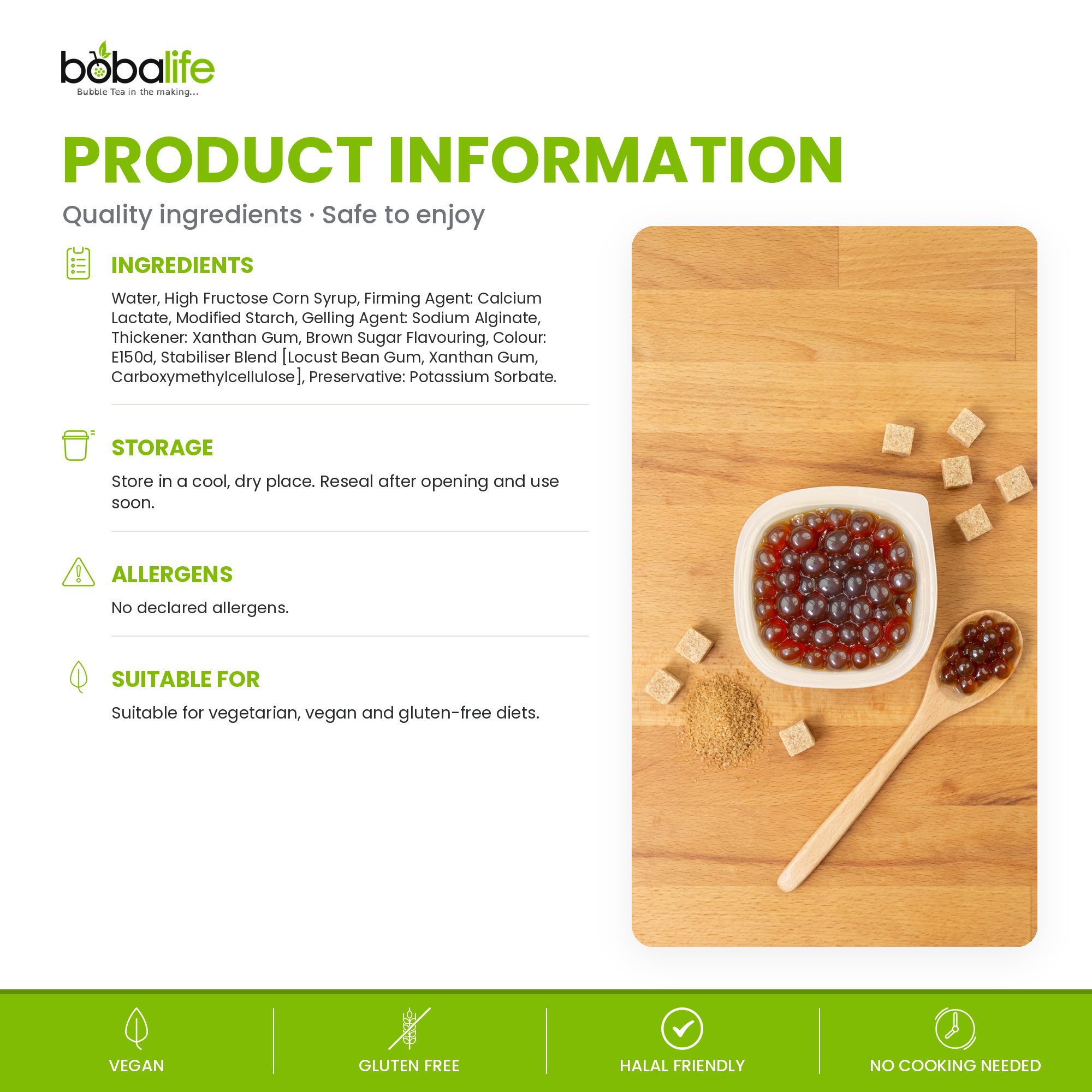 Brown Sugar Popping Boba (100g pot) - Image 6