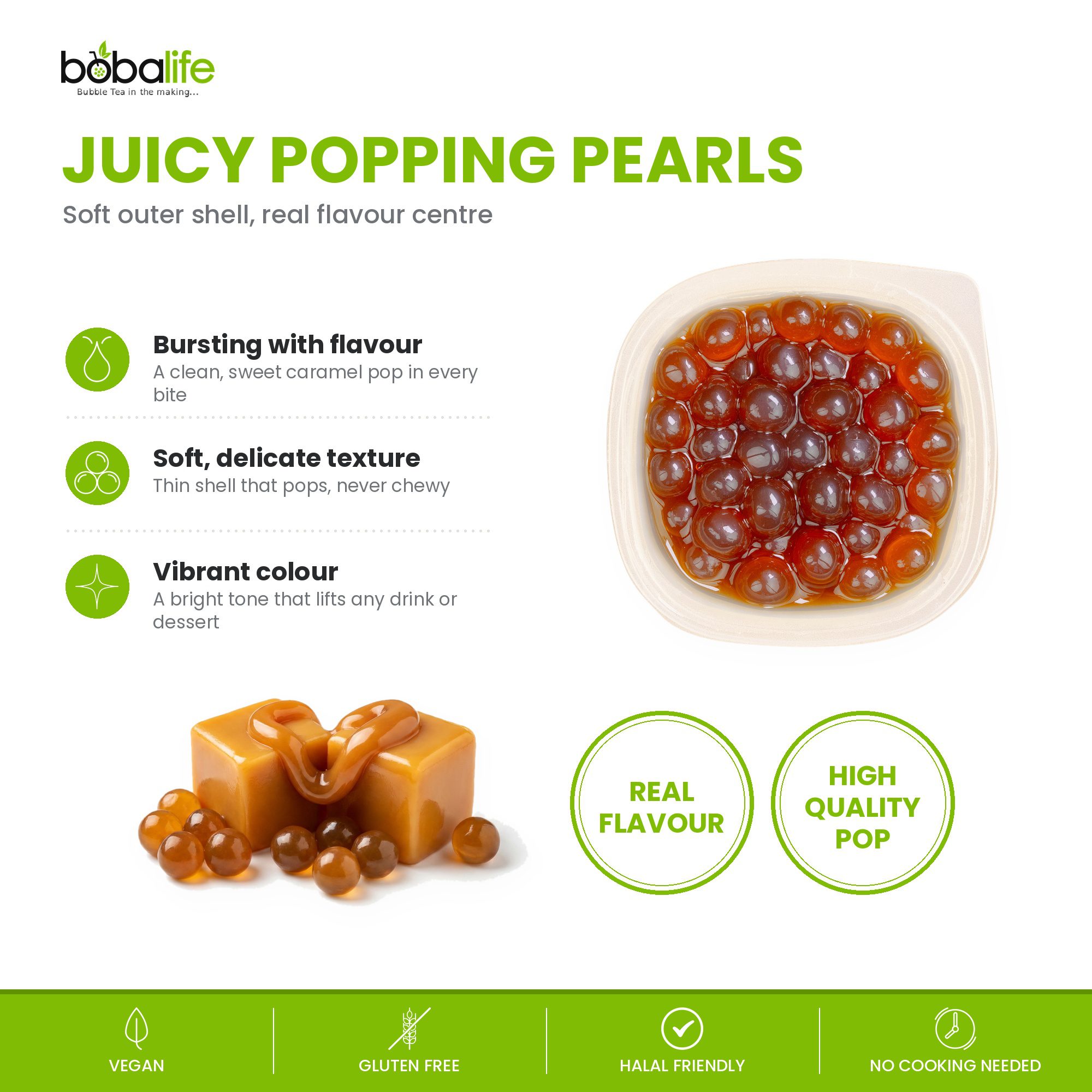 Caramel Popping Boba (100g pot) - Image 3