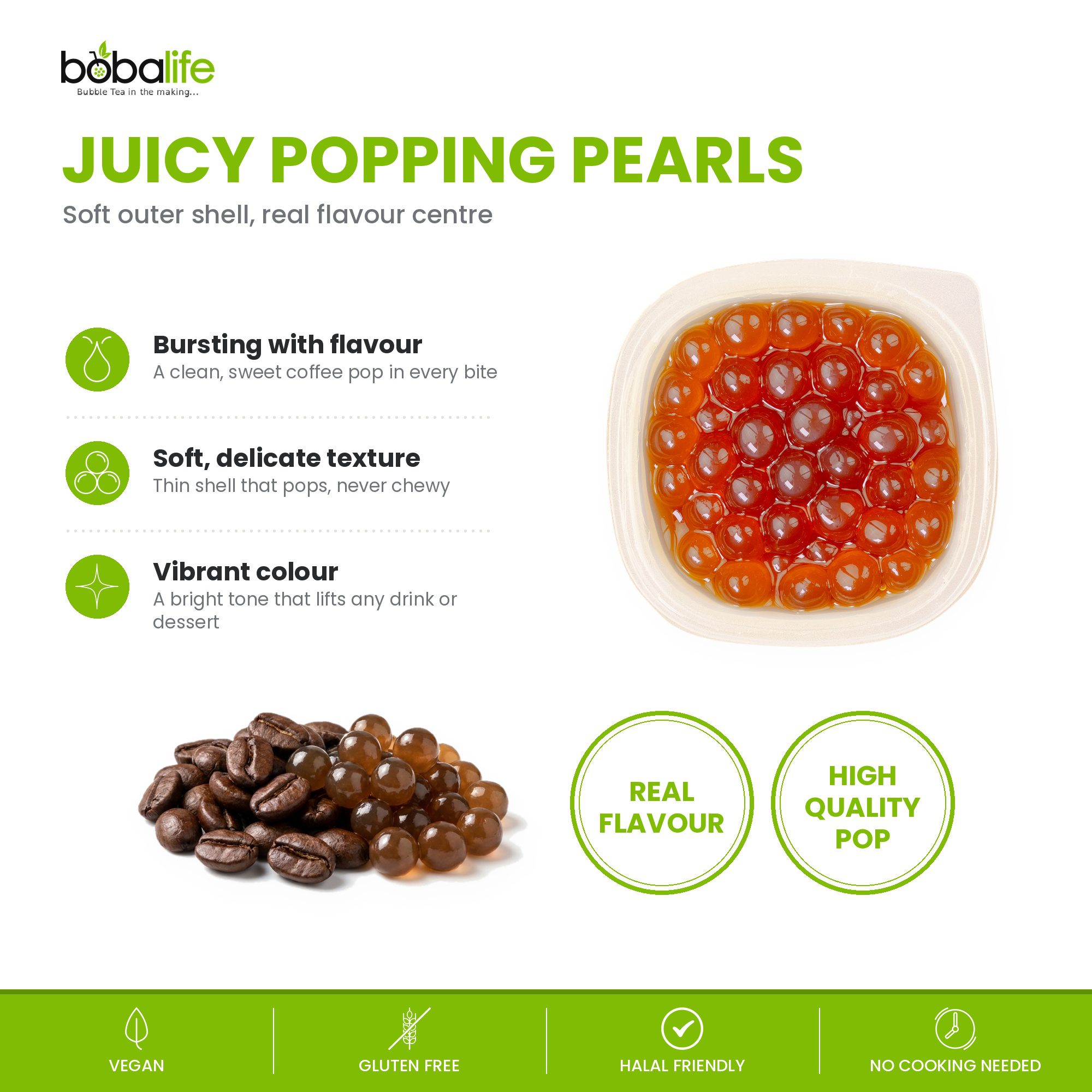 Coffee Popping Boba (100g pot) - Image 3