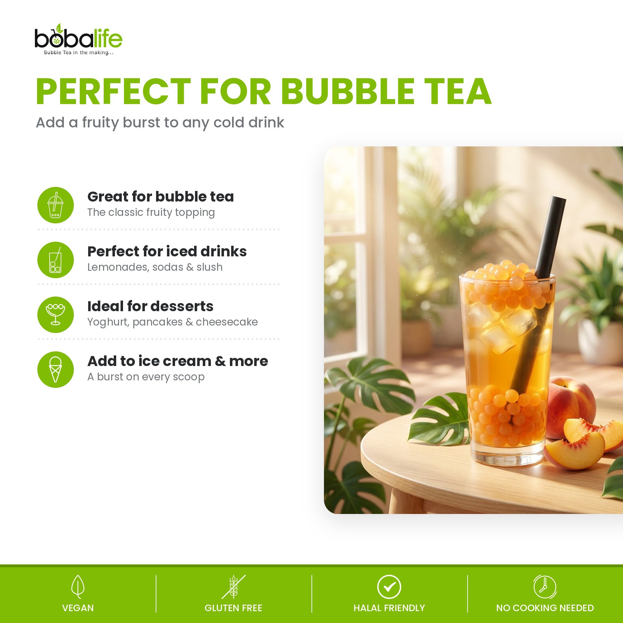 Peach Popping Boba (100g pot) - Image 4