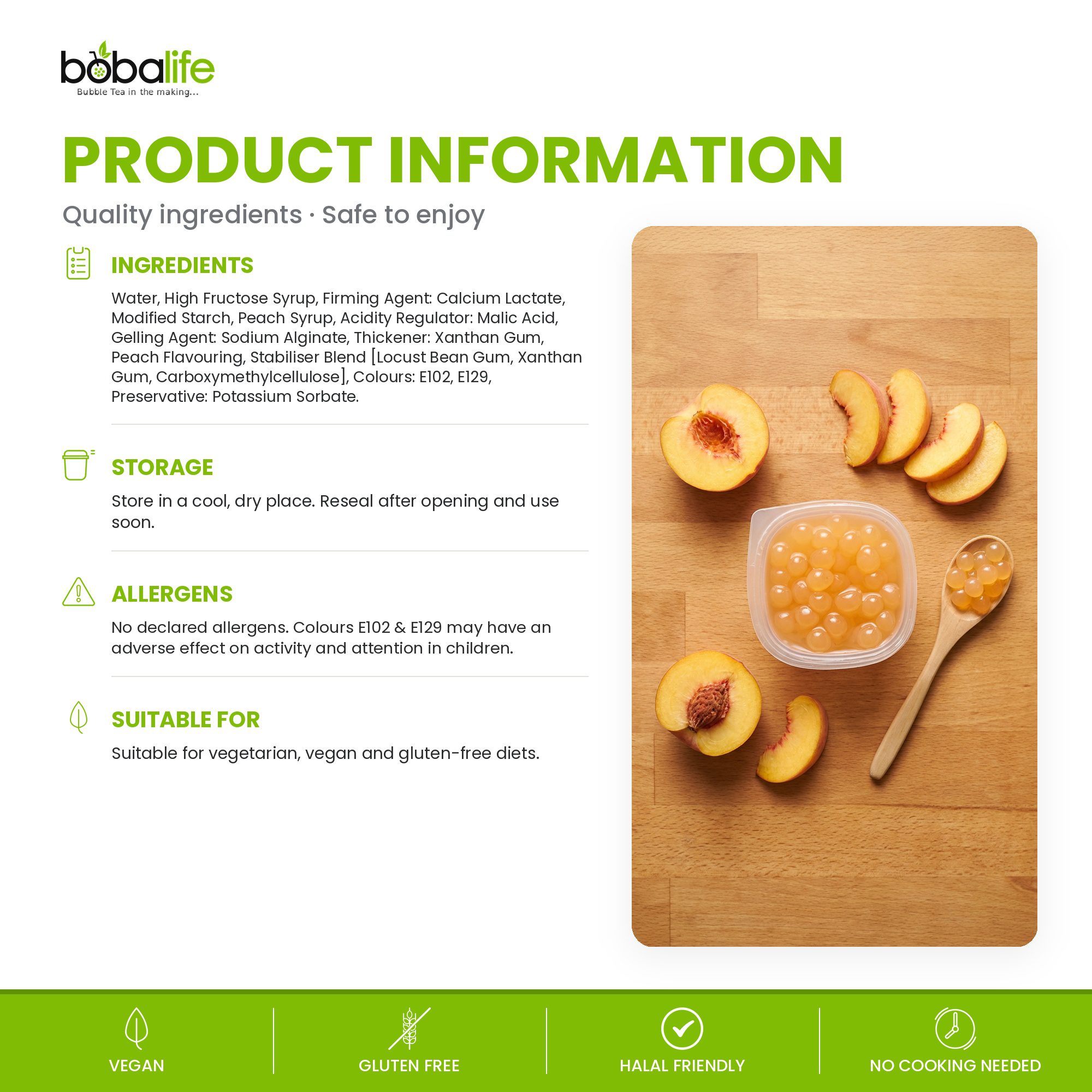 Peach Popping Boba (100g pot) - Image 6