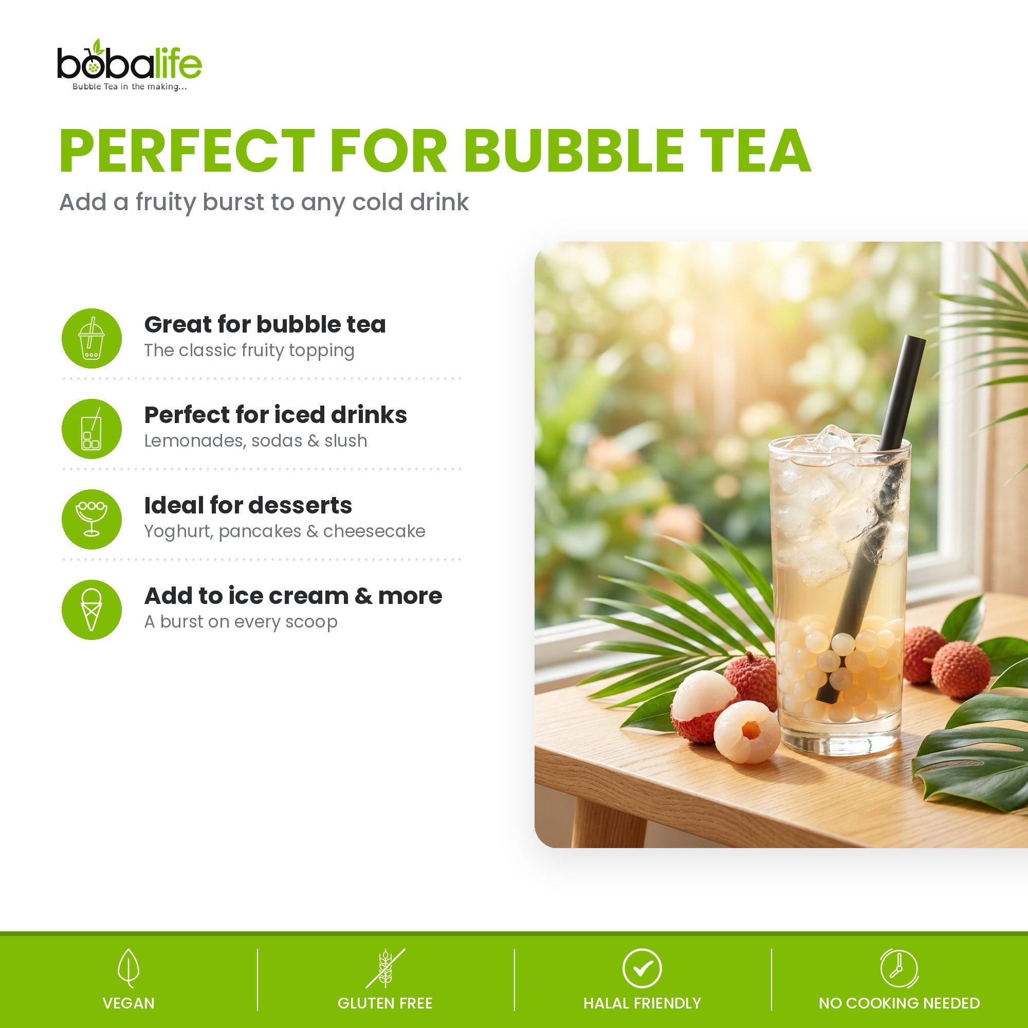 Lychee Popping Boba (3.4kg tub) - Image 4