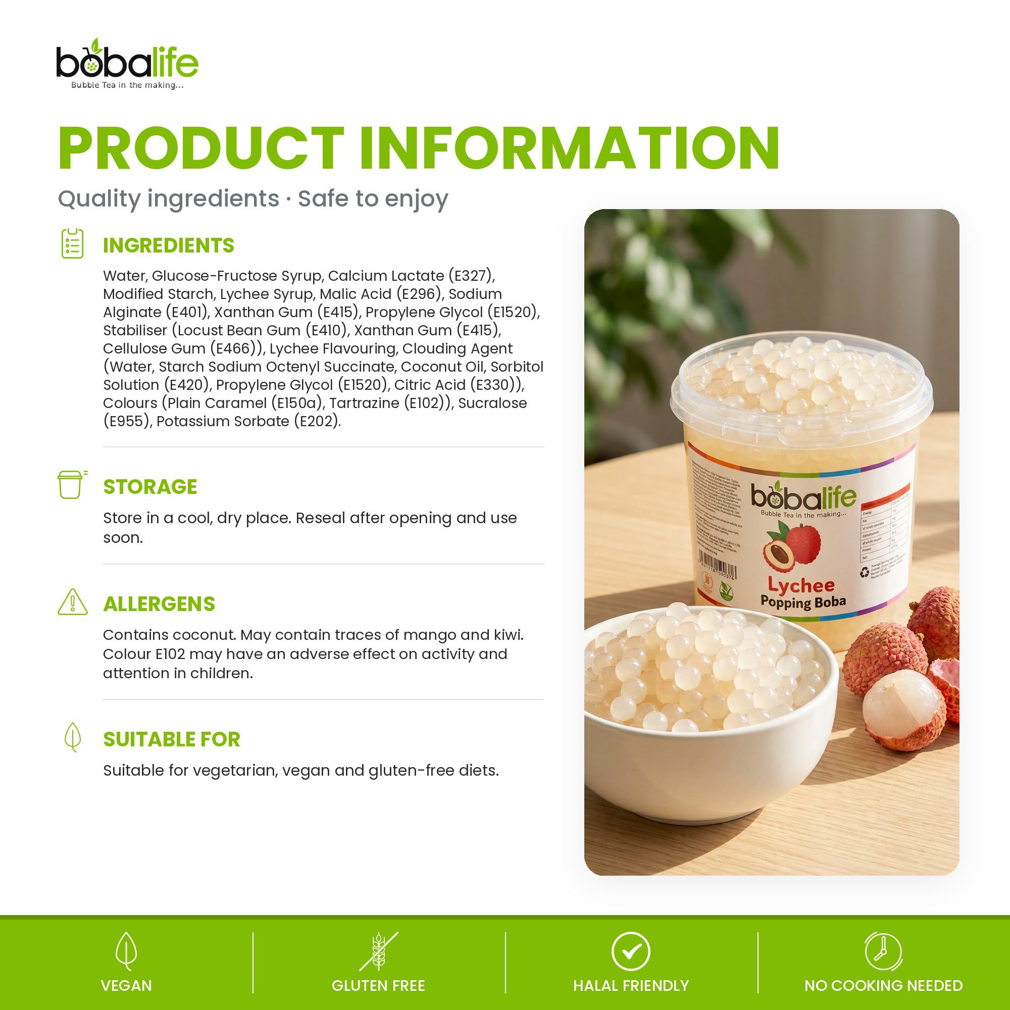 Lychee Popping Boba (3.4kg tub) - Image 6