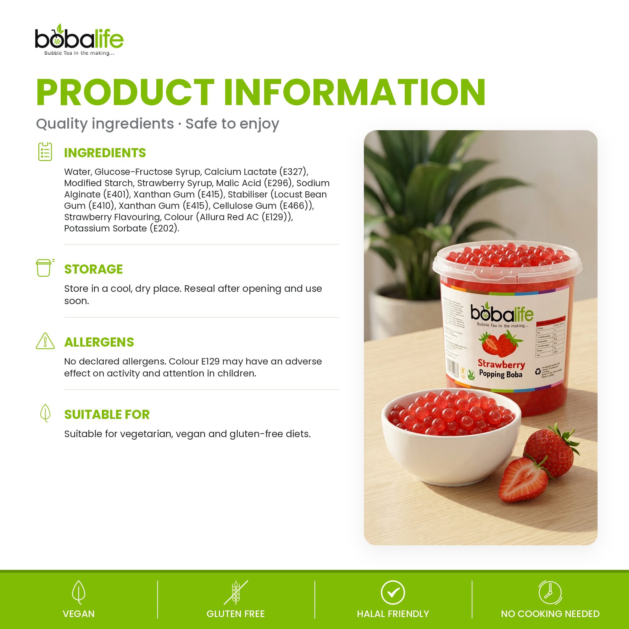 Strawberry Popping Boba (3.4kg tub) - Image 6