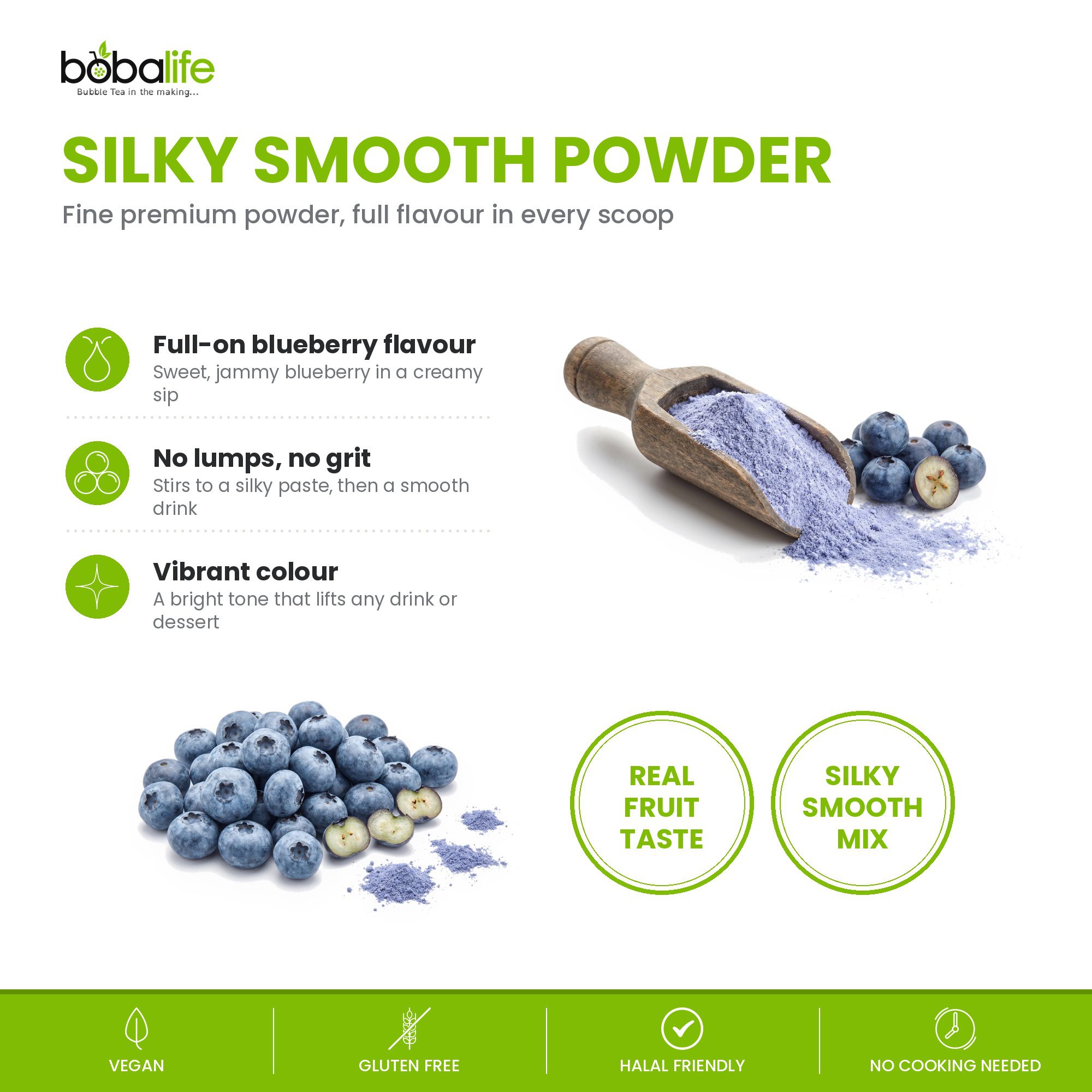 Blueberry Flavour Powder (1kg bag) - Image 3