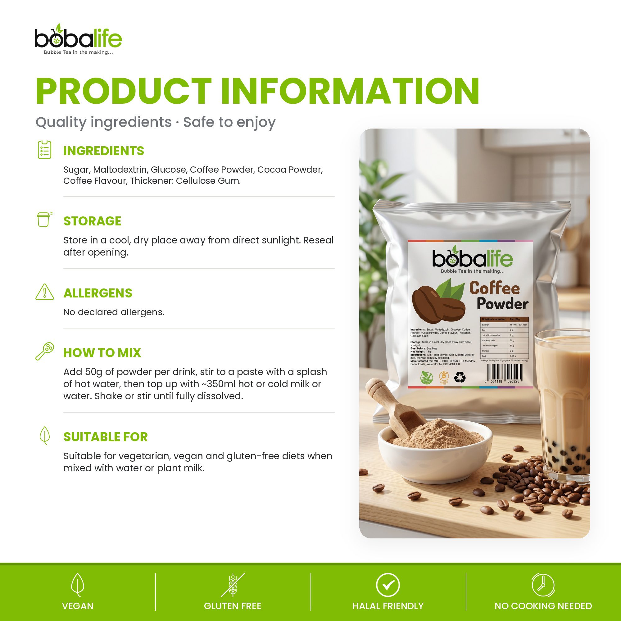Coffee Flavour Powder (1kg bag) - Image 6