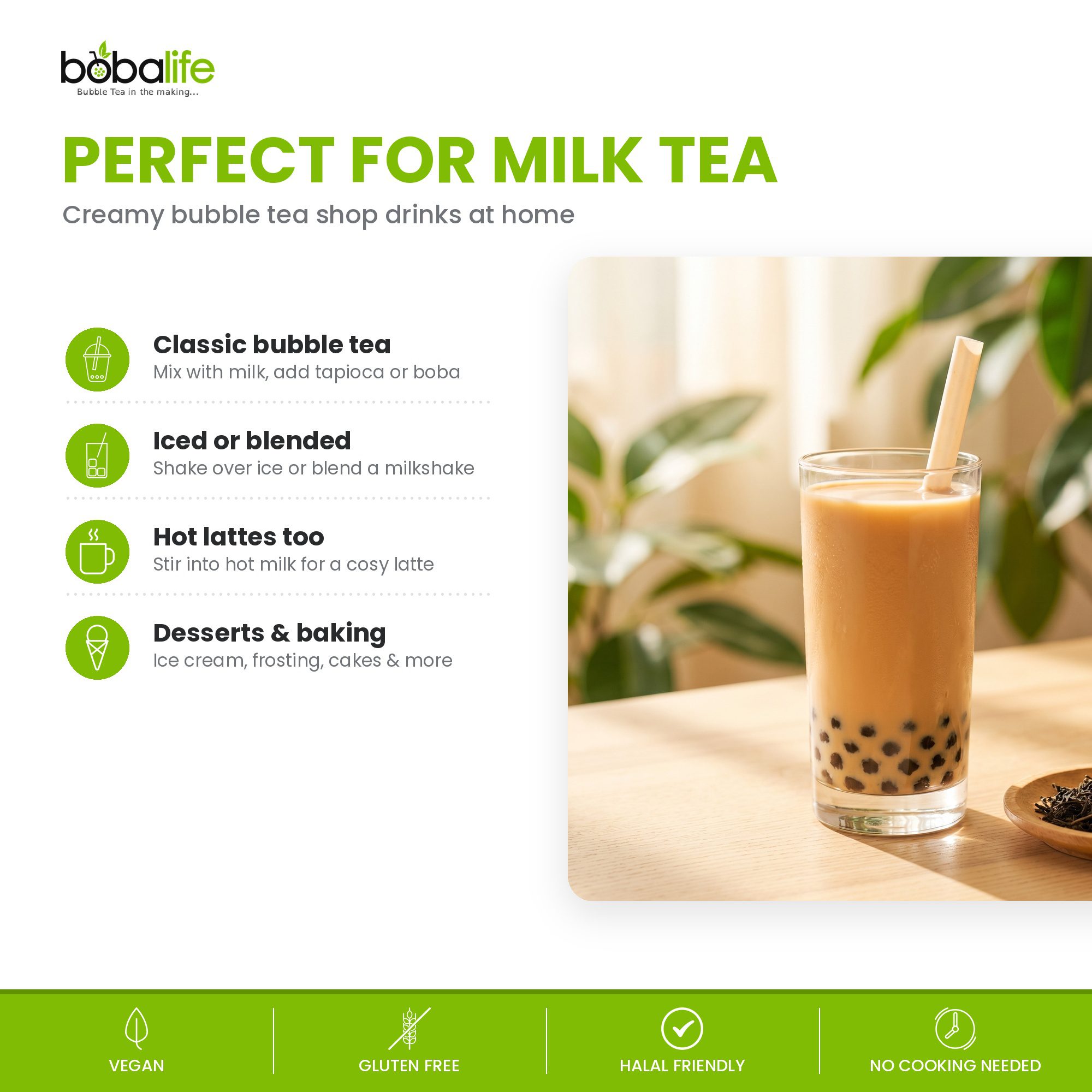Classic Milk Tea Flavour Powder (1kg bag) - Image 4
