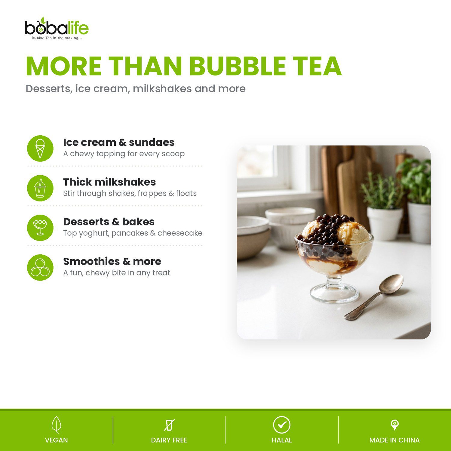 Ways to use Bobalife Instant Black Sugar Boba Pearls