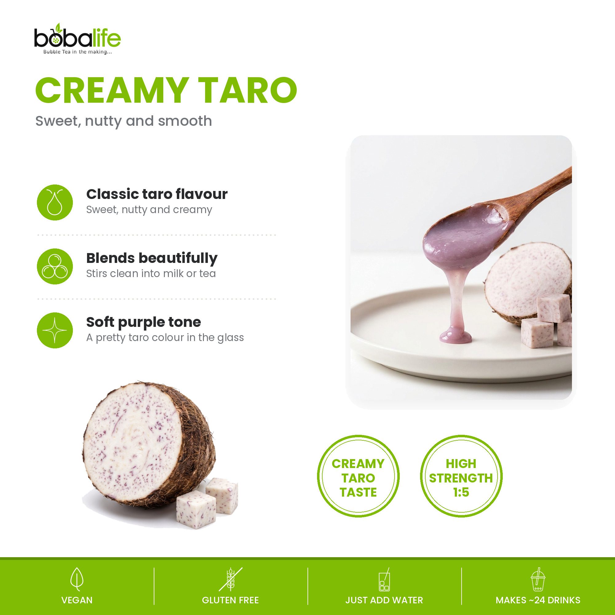 Taro Flavoured Syrup (1.2kg bottle) - Image 3
