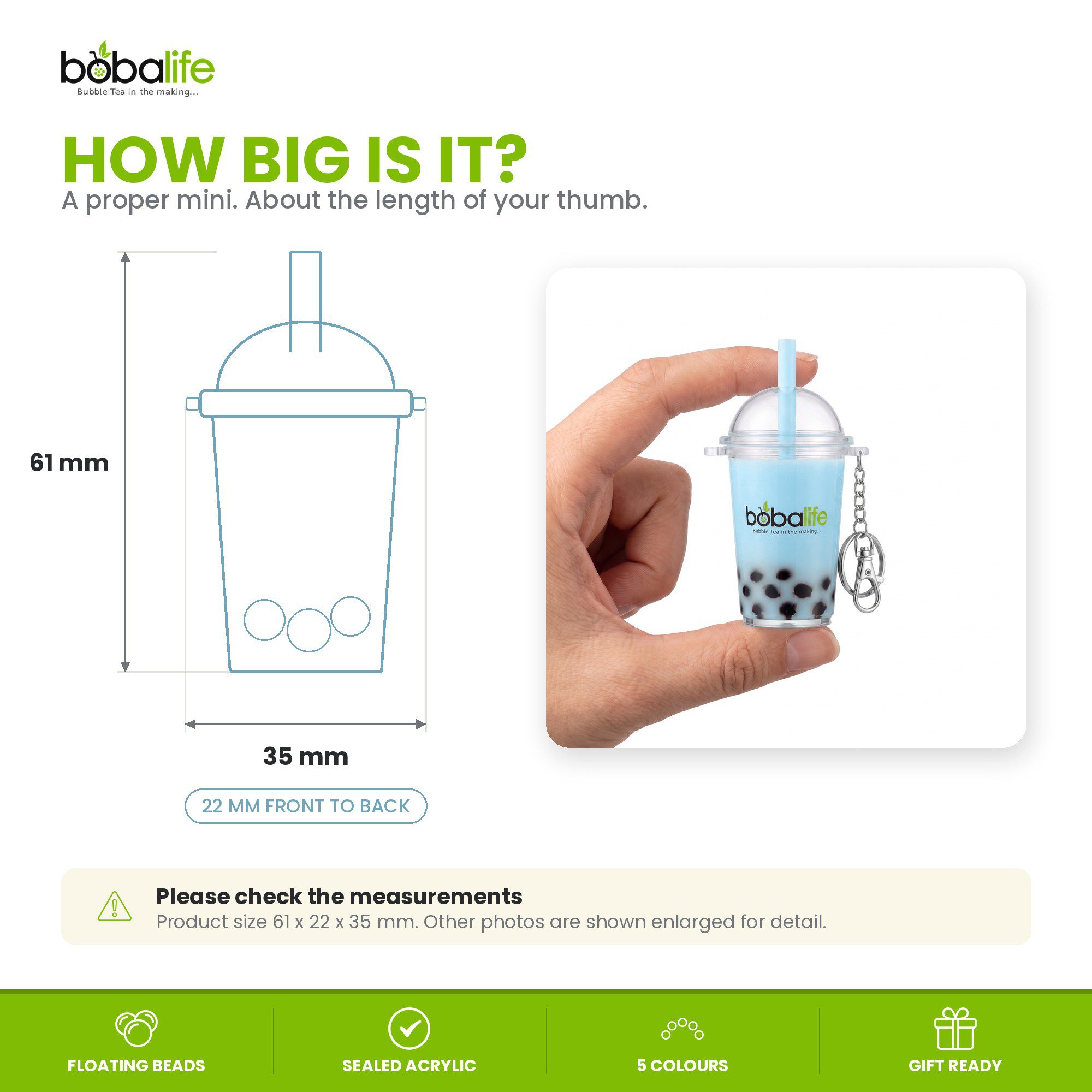 Boba Keyring (Blueberry Blue) - Image 3