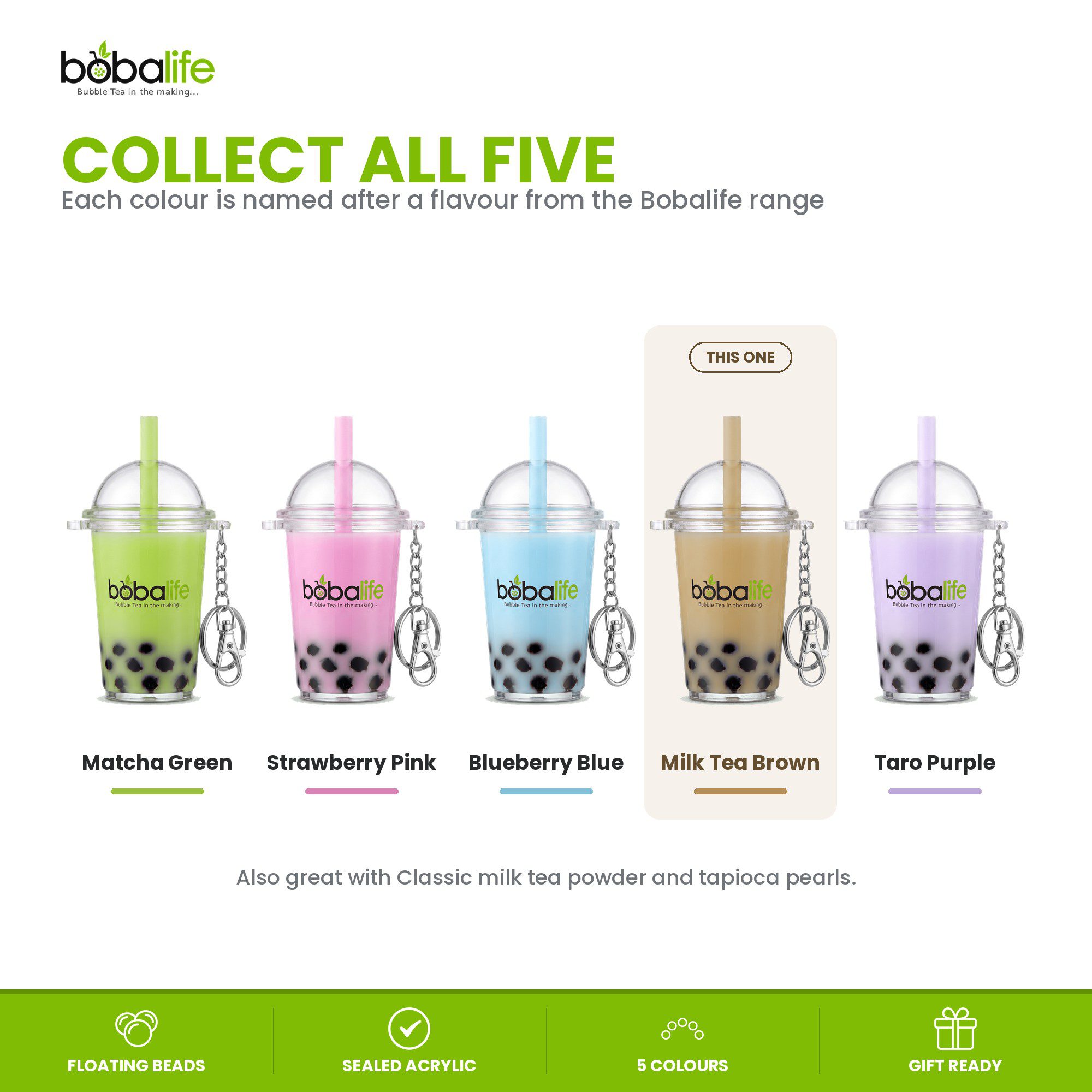 Boba Keyring (Milk Tea Brown) - Image 5