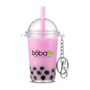 Boba Keyring (Strawberry Pink)