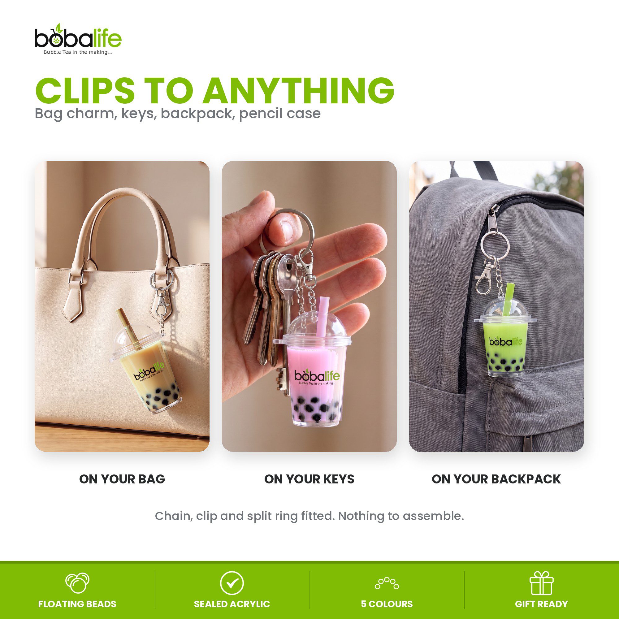 Boba Keyring (Taro Purple) - Image 4