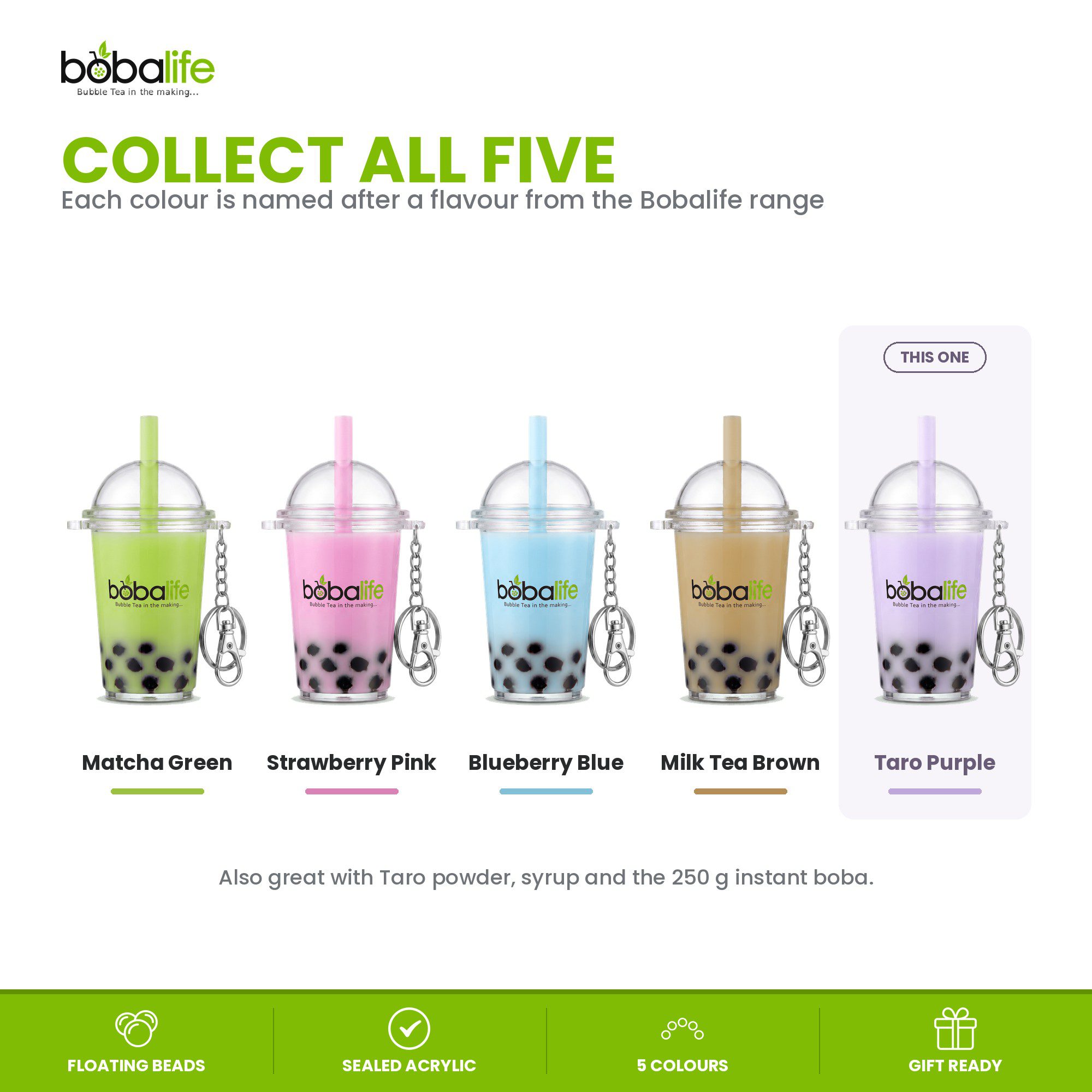 Boba Keyring (Taro Purple) - Image 5
